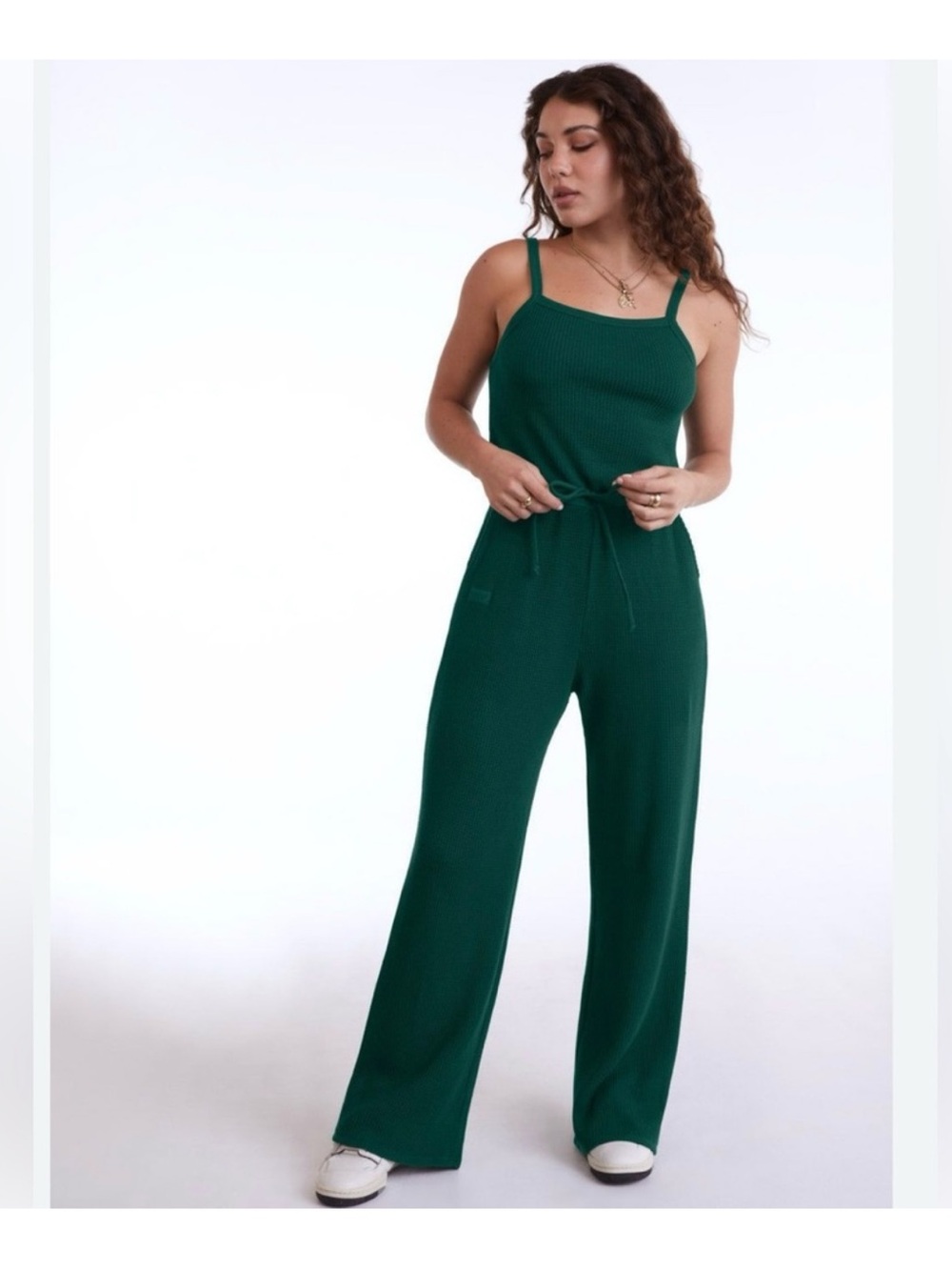 SET Active Mojito Waffle Jumpsuit Pockets Comfort Easy Wear